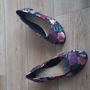 Alex Marie women’s floral multicolor sequin flats sz 9 m